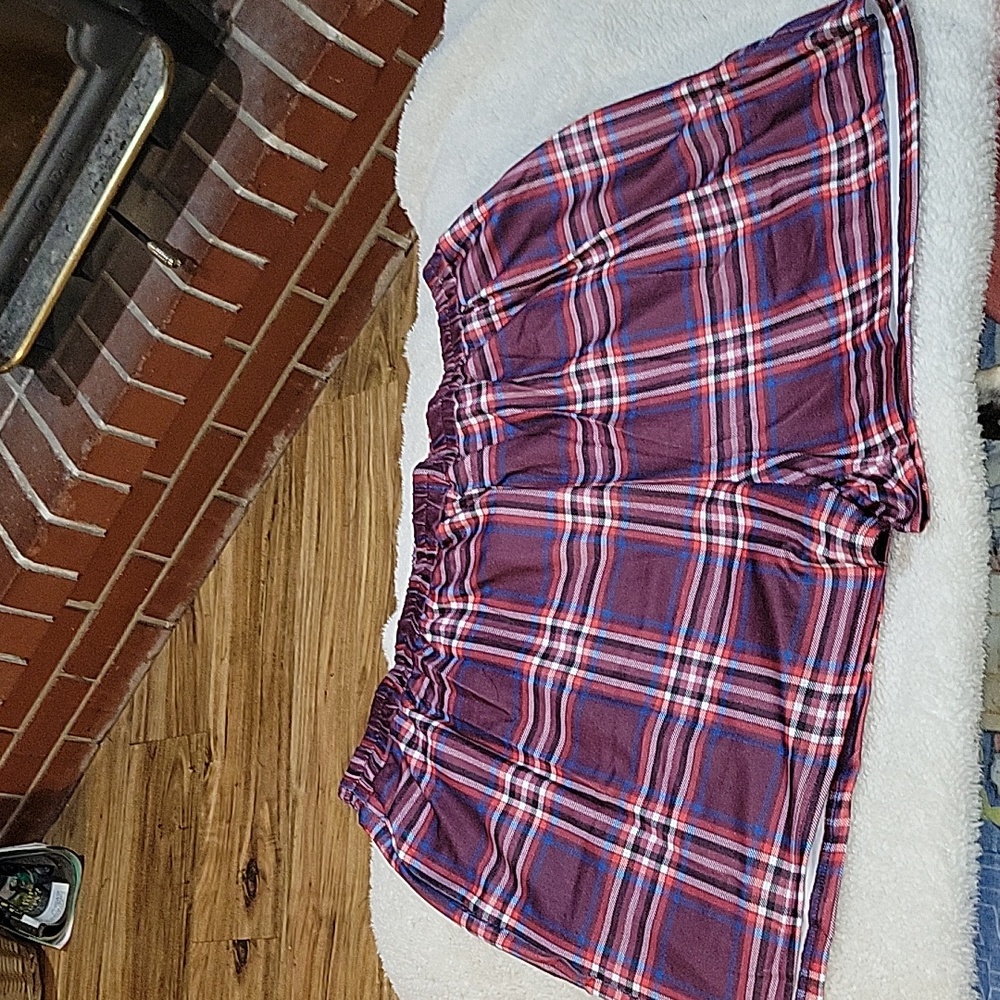 Plaid loungewear shorts